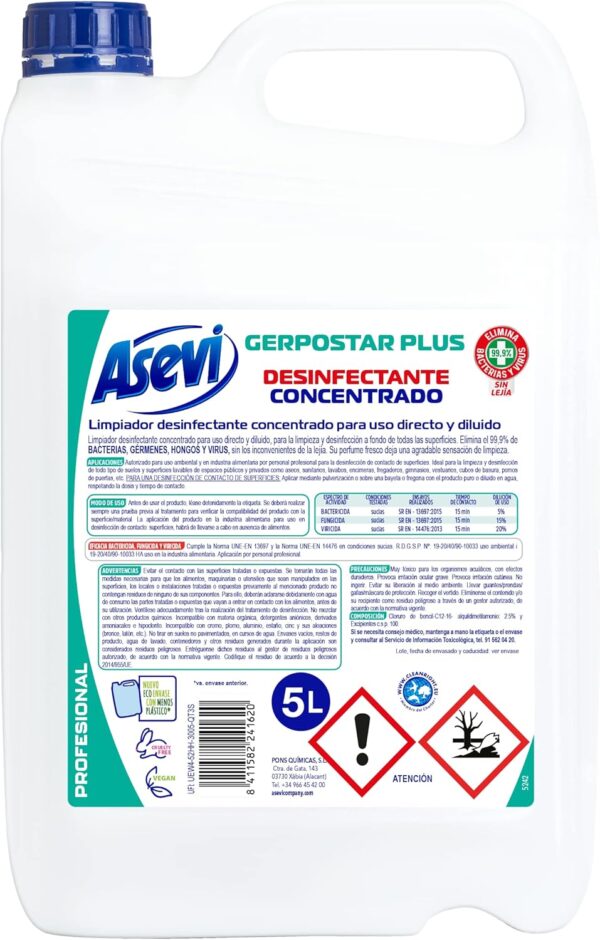 Asevi desinfectante Gerpostar Plus