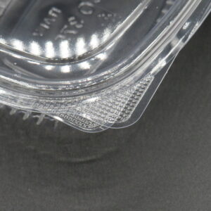 Envase transparente OPS con tapa bisagra 250ml (50u)