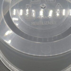 Tarrinas redondas de plástico transparente reutilizable 450cc (50u)